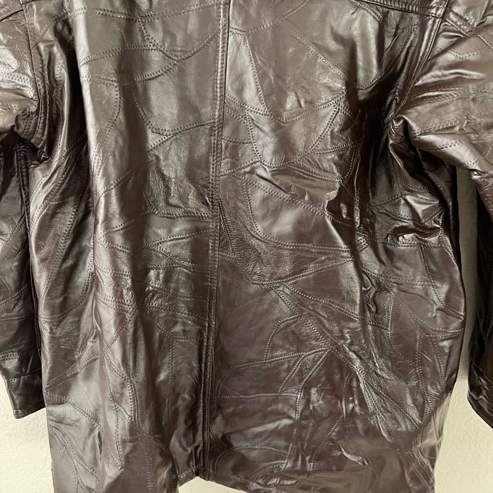 ‎Vintage leather patchwork jacket - image 5